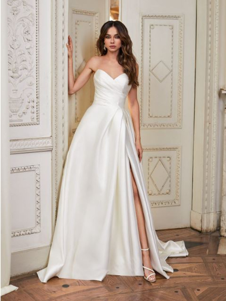Enchanting Bridal Separate Set with Luxury Crepe Skirt - LaceMarry